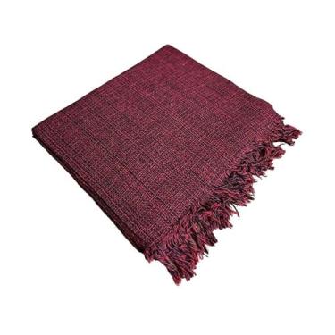 Imagem de Manta para Sofá King Gigante Algodão 3,00 x 1,80 Protetor Decoração(King Vermelho Mesclado)