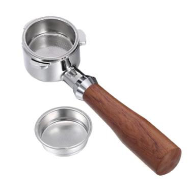 Imagem de Porta-Espresso Sem Fundo de 51mm Porta-Café 3 Orelhas com 2 Cestos Acessórios Extração Café em Aço Inoxidável para Substituição na Máquina DeLonghi De