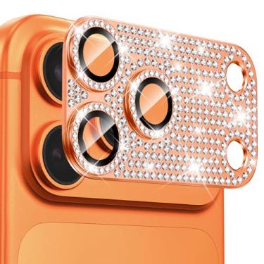 Imagem de Goton Protetor de lente de câmera para iPhone 17 Pro Diamond Bling- Não é fácil de cair, forte absorção, liga de alumínio metálico com glitter, acessórios de tela para câmera traseira para 17Pro