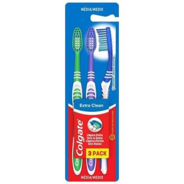 Imagem de Kit Escova De Dente Extra Clean Com 3 Unidade Colgate Media