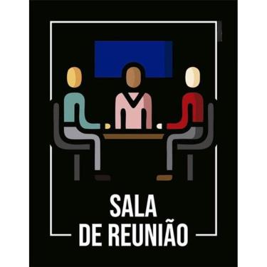 Imagem de Kit 3 Placas Desenho Sala De Reunião
