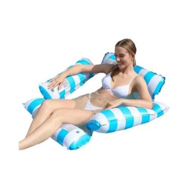 Imagem de Colchão Inflável Flutuante Para Água, Espreguiçadeira, Boia De Natação