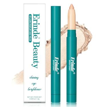 Imagem de Erinde Bastão de sombra, bastão clareador de olhos, maquiagem cremosa cintilante, lápis delineador de olhos com glitter à prova d'água de longa duração, 02 champanhe