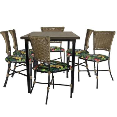 Imagem de Mesa De Cozinha Cadeiras Gramado Pequi Jogo De Jardim