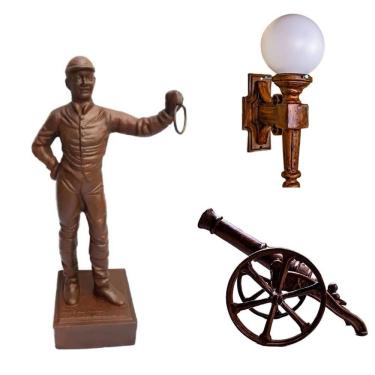 Imagem de Kit Minha Fazenda Jockey Luminaria Canhão Jardim Decorar