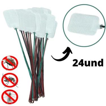 Imagem de 24 Mata Moscas Mosquitos Insetos Pif Paf De Plástico Sortido