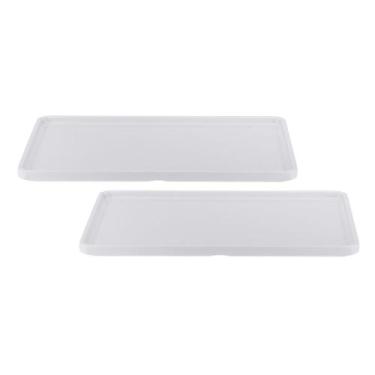 Imagem de Kit Duas Travessa de Melamina Retangular Empilhável c/ rebaixo 32 x 18