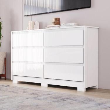 Imagem de Cômoda 6 Gavetas Layla Casa 812 Branco