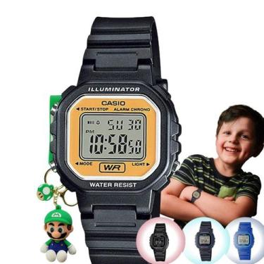 Imagem de Kit Relógio de Pulso Casio Infantil Digital Resistente Água LA-20WH + 