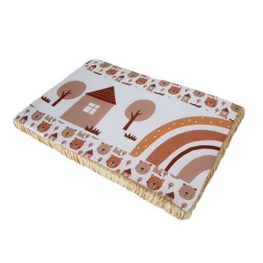 Imagem de Trocador Plastificado de Comoda para Bebe Menina 65cm x 45cm - Carinha