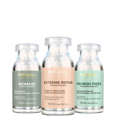 Imagem de Prohall - Kit Cronograma Ampolas De Tratamento Premium 3x 15ml