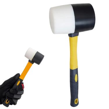 Imagem de Martelo De Borracha Assentar Azulejo Piso Ergonomico Marreta Obra Construcao Ceramica Porcelanato Reparo Manutencao