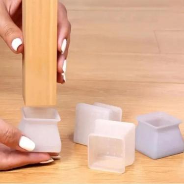 Imagem de Kit 16 Protetores De Silicone Para Pé De Moveis 20Mm A 28Mm