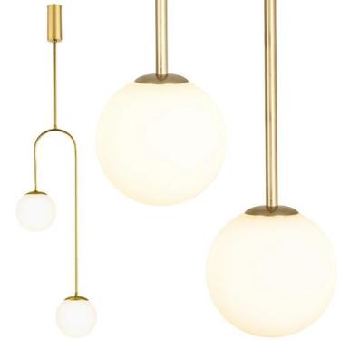 Imagem de Luminária Pendente Teto 92Cm Jabuticaba Globo Vidro 12Cm G9 - Gimpo