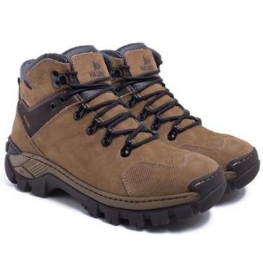 Imagem de Bota Masculina Couro Legítimo Adventure Cano Baixo Resistente Para Trilhas Camping e Uso Na Natureza-Masculino