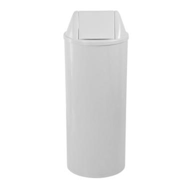 Imagem de Lixeira Plástico Branco com Tampa Vai E Vem Branco de 50 Litros Eb27b Jsn Cesto Plástico com Tam