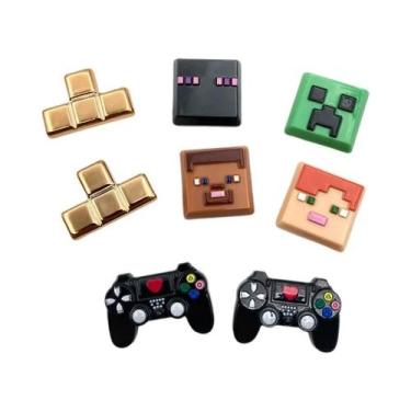 Imagem de Novos Berloques Tetris (8 Peças) Para Crocs, Sapatos E Bolsas De EVA -