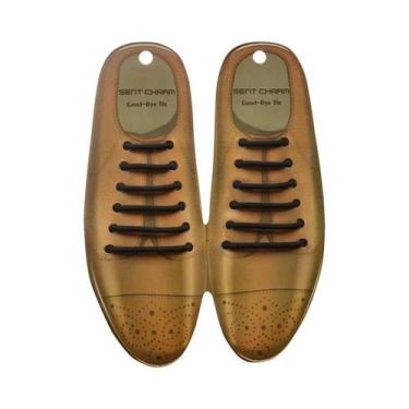 Imagem de Conjunto De 12 Cadarços De Silicone Elásticos Sem Laço Para Tênis De C