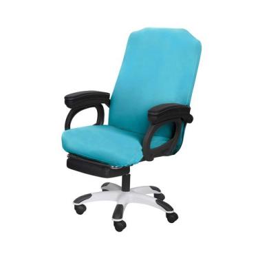 Imagem de Capa de cadeira de escritório SARAFLORA Large Teal Zíper Removível