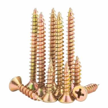 Imagem de Kit 500 Parafuso Chipboard Phillips Para Madeira Mdf 4,0X30