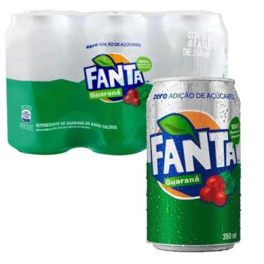 Imagem de Fanta Guaraná Zero Lata 350Ml (6 Latas)