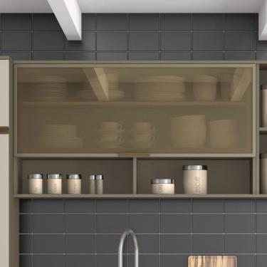 Imagem de Armário Aéreo de Cozinha 120 Cm 1 Porta Basculante com Vidro Connect Henn