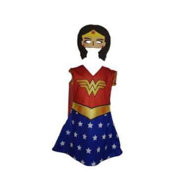 Imagem de Fantasia Roupa Infantil Menina Heroína Com Máscara - Fashion Style Inf