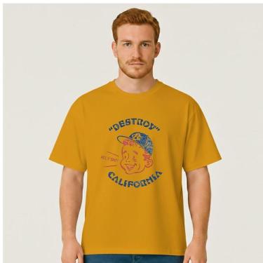 Imagem de Camiseta Oversized California Destroy Masculina Algodão Premium-Masculino