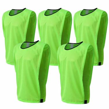 Imagem de Kit Colete 5 Pçs Liso Esportivo Futebol Trb Adulto Em Poliéster 