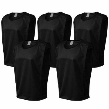 Imagem de Kit Colete 5 Pçs Liso Esportivo Futebol Trb Adulto Em Poliéster 