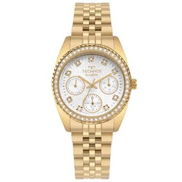 Imagem de Relógio technos feminino dourado riviera 6p79ca/1k