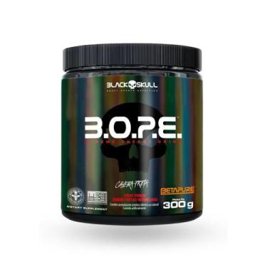 Imagem de Pré Treino B.O.P.E Bet apure  Black Skull  300g  Sabor Frutas Vermelha