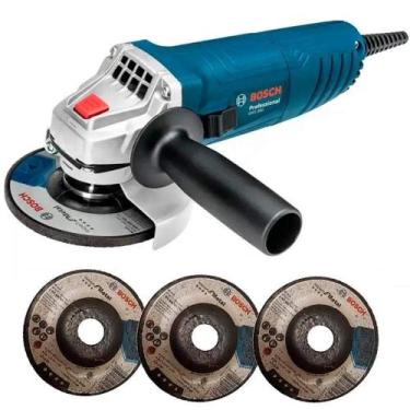 Imagem de Esmerilhadeira Angular 4.1/2 POL 850W com 3 Discos - Bosch, 220V