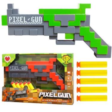 Imagem de Super Lançador Pixel Gun 2.0 Dardos que Grudam Infantil Minecraf Roblo