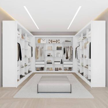 Imagem de Guarda Roupa Closet Triplo NT6060 MDF Branco Amoudi Móveis