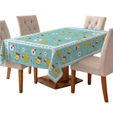 Imagem de Toalha de Mesa Retangular 8 Cadeiras 2,50M x 1,45M Estampada Grande Ox