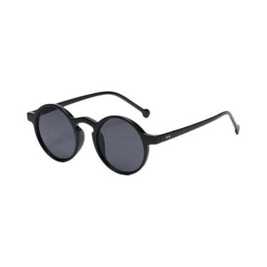 Imagem de Óculos De Sol Redondos Vintage Unissex Com Lentes Verde Leopardo UV400