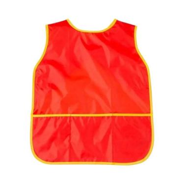 Imagem de Avental De Pintura Infantil 4 Peças Impermeável Com 3 Bolsos Para Idad