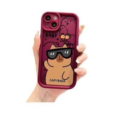 Imagem de Capa De Telefone Macia E Fofa De Capivara Para Apple iPhone 14 pro 16e