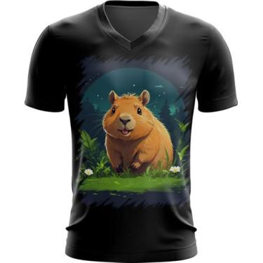 Imagem de Camiseta Gola V Capivara do Bem Animalzinho 5 - Kasubeck Store®, G