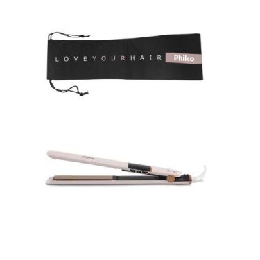 Imagem de Prancha de Cabelo Chrome Rose PPR10 Philco Com Bolsa Display Digital C