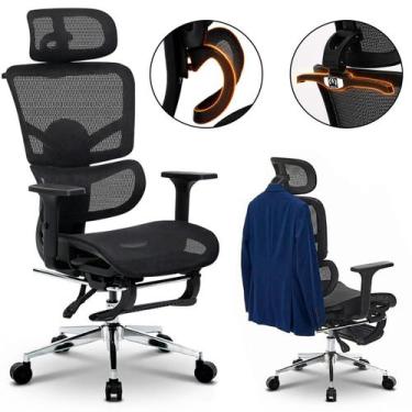 Imagem de Cadeira de Escritório Delegate Ergonômica Apoio Lombar Apoio Pés Encos