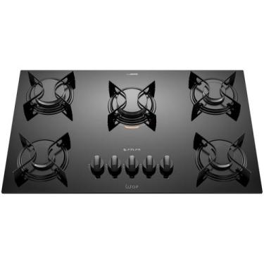 Imagem de Cooktop U Top 5 Bocas com Mesa de Vidro Atlas, Preto, Bivolt