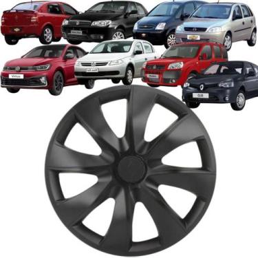 Imagem de 1 Calota Esportiva Modelo Prime Aro 13 Polegadas Preto Fosco Universal