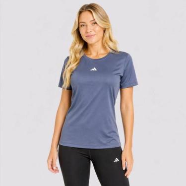 Imagem de Camiseta Adidas Treino Basica Feminina Azul Marinho, M