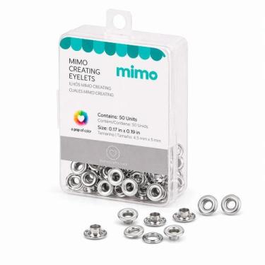 Imagem de Ilhós Mimo Creating - Redondo - Prateado - 5 mm - 50 Unids
