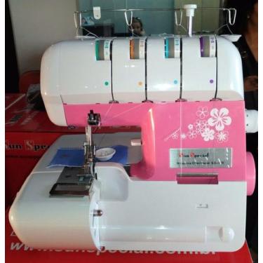 Imagem de Máquina De Costura Doméstica Overloque Ss-320 Rosa- 220v - Sun Point, 