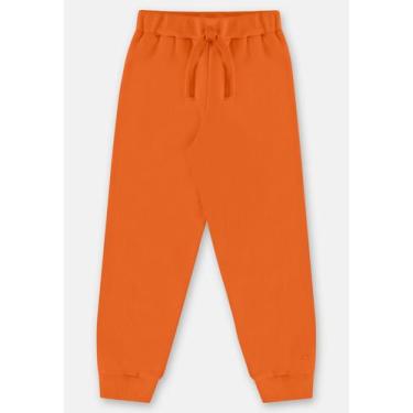 Imagem de Calça Moletom Felpado Infantil Masc Up Baby, Laranja, 10