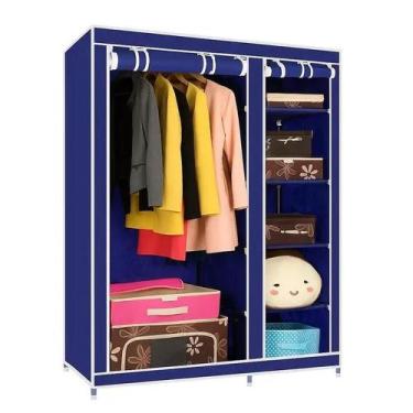 Imagem de Guarda roupa modular camiseta sapatos porta ziper azul - Yeet