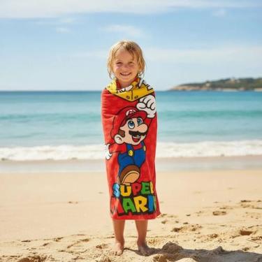 Imagem de Toalha De Praia Banho Infantil Super Mario Aveludada Lepper